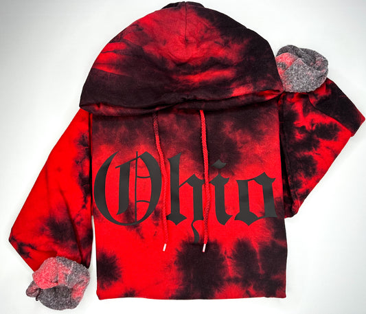 Ohio Tie Dye Hooded Sweatshirt