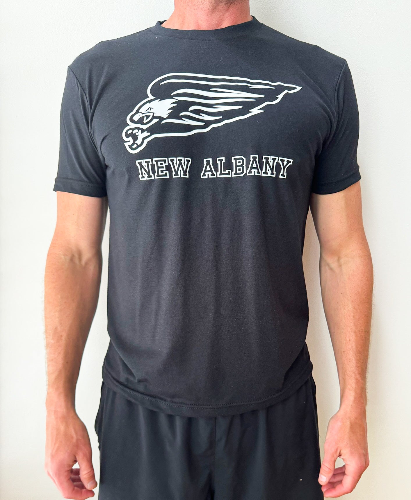 New Albany Athletics Black & White Tri-blend T-Shirt