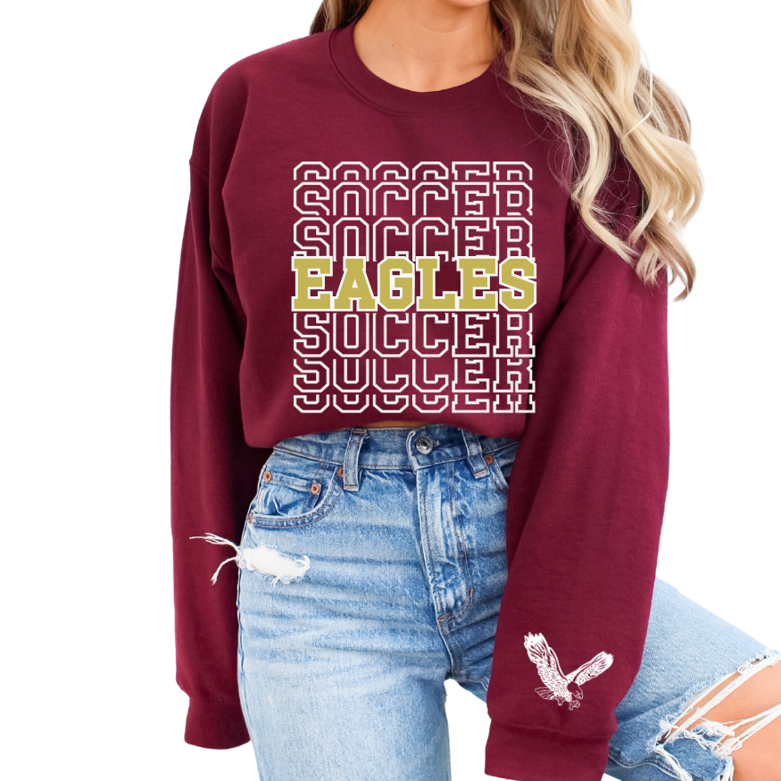 Eagles Soccer Echo Font Sweatshirt