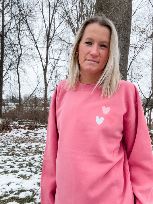 Howdy Pigment Pink Crew Sweatshirt