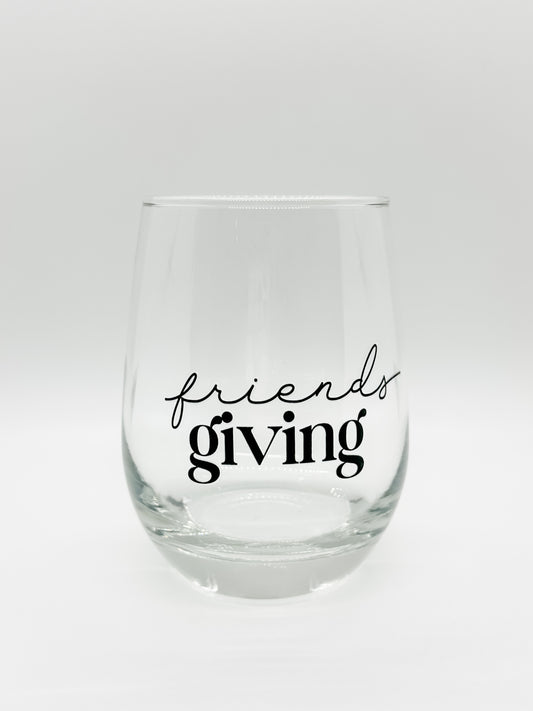 Friendsgiving Wine Glass