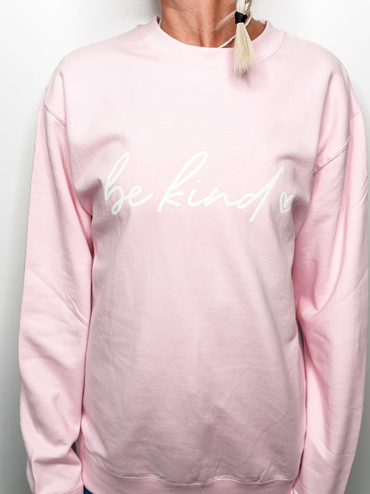 Be Kind Light Pink Sweatshirt