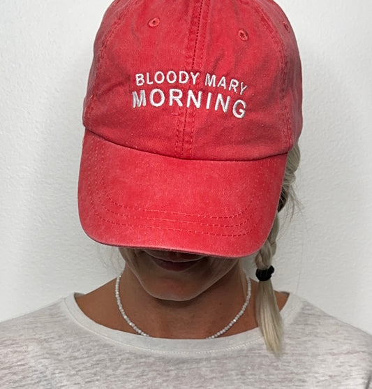 Bloody Mary Morning Red Baseball Hat