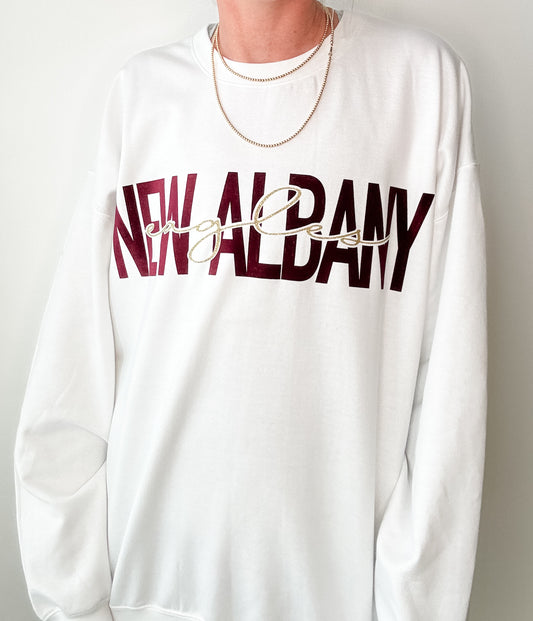 New Albany Eagles Flocked Sweatshirt