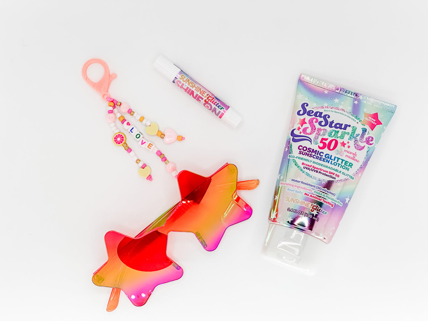 Sunshine & Glitter Sunscreen Deluxe Travel Bag Gift Set