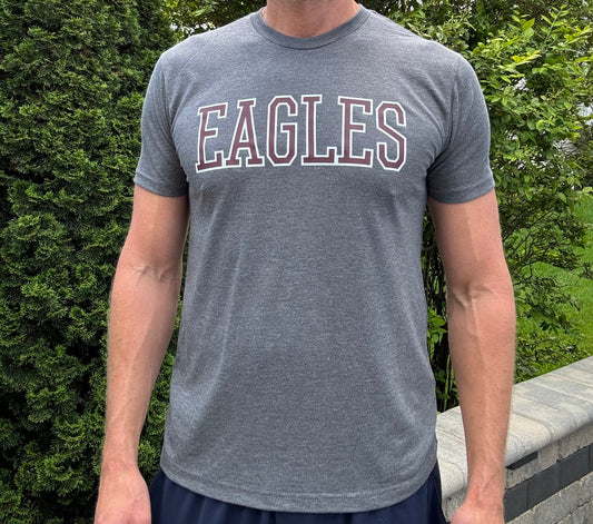 Block Eagles Print Tri-Blend Tee