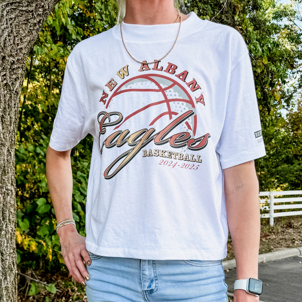 New Albany Girls Travel Basketball Fundraiser Boxy T-Shirt