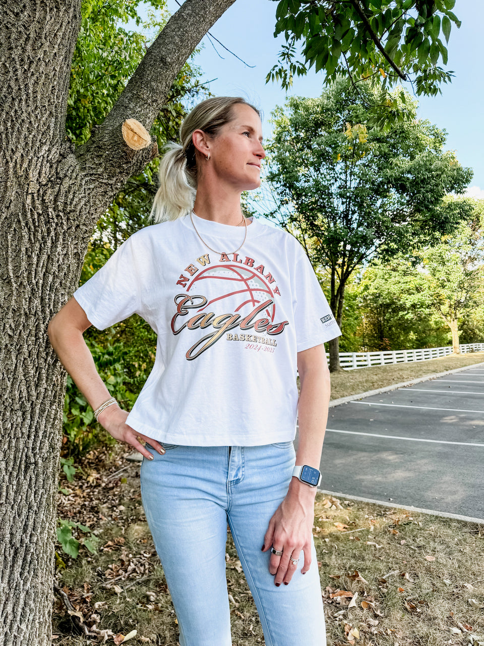 New Albany Girls Travel Basketball Fundraiser Boxy T-Shirt