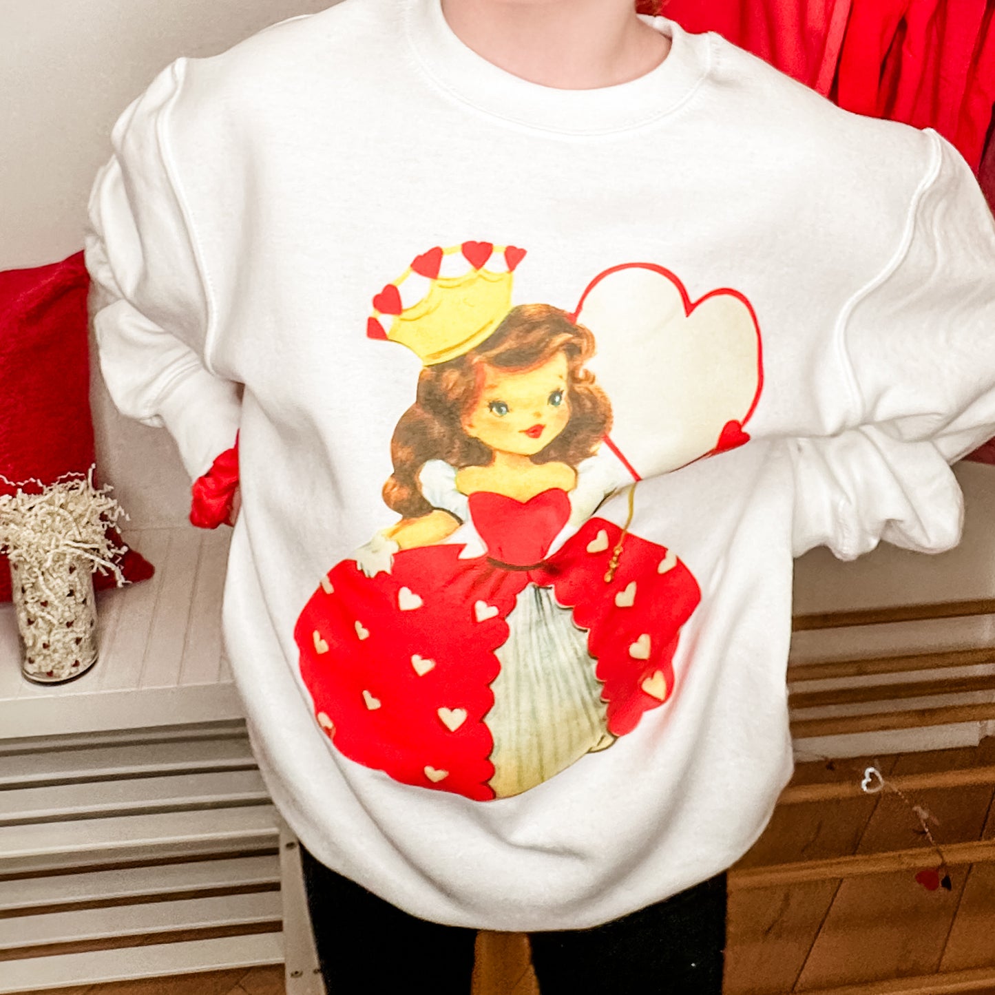 Vintage Queen of Hearts Sweatshirt