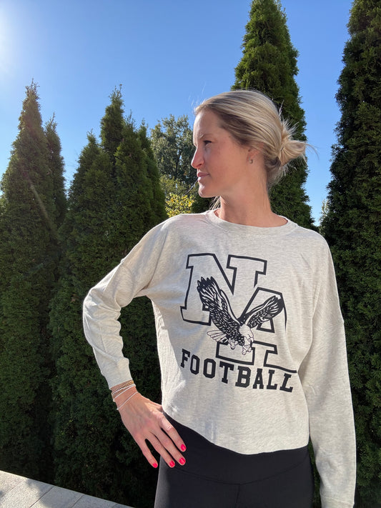 NA Football Natural Long Sleeve Boxy T-Shirt