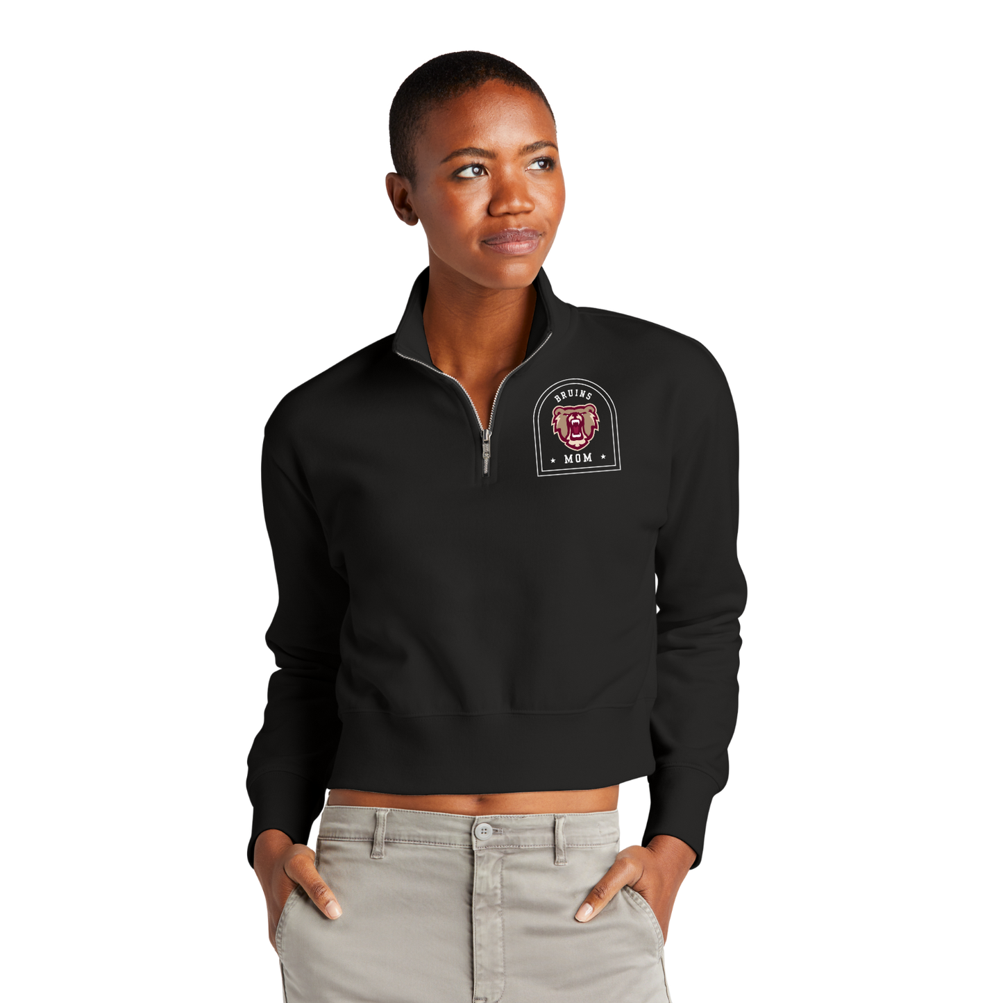 Bruins Special Mom Quarter Zip Sweatshirt