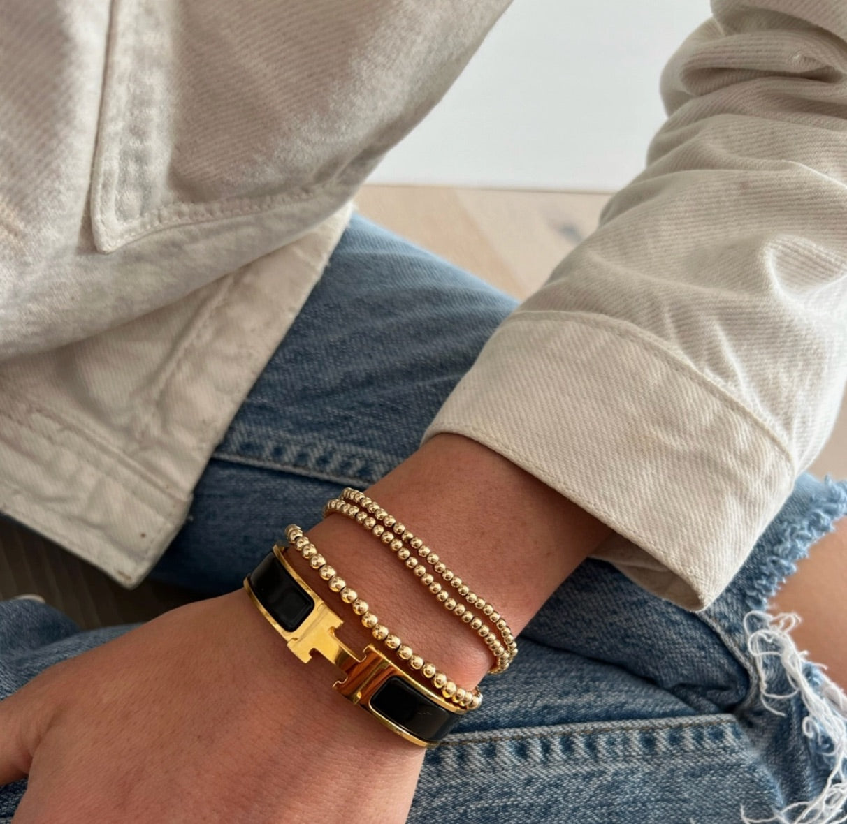 Kylar Mack: Solid Gold Stretch Bracelet
