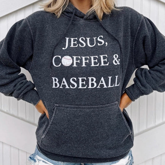 Jesus, Coffee & Baseball Hoodie