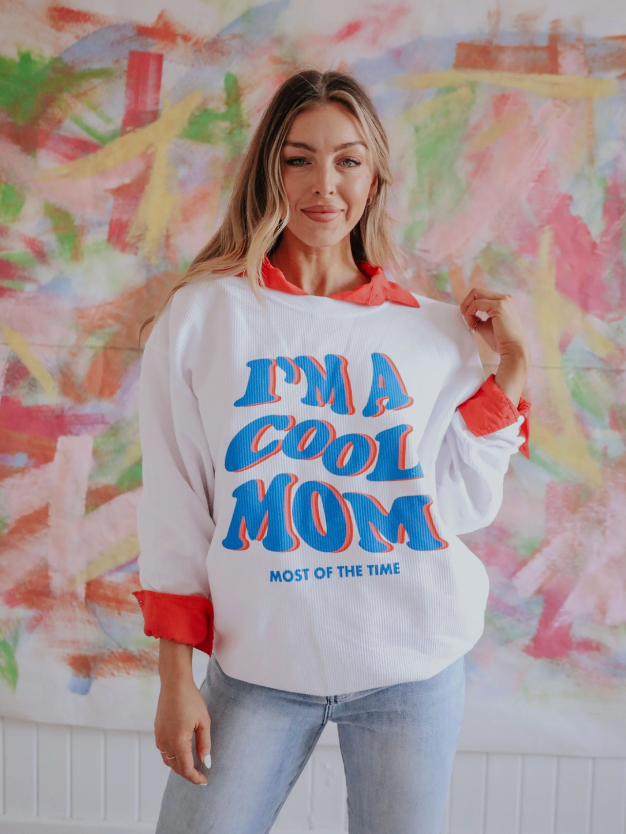 I'm a Cool Mom Corded Sweatshirt