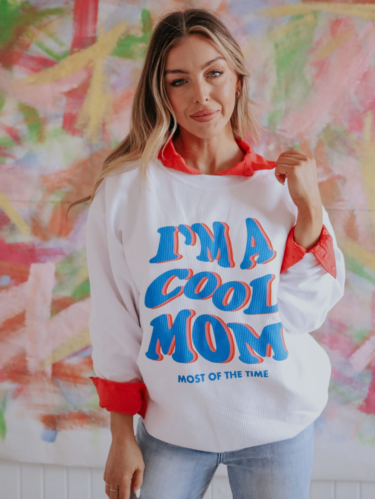 I'm a Cool Mom Corded Sweatshirt