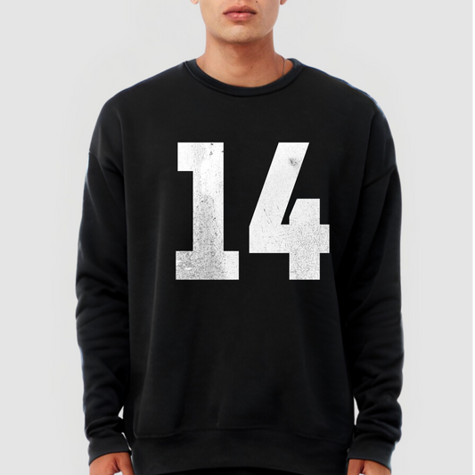 Number Shop: Distressed Number Crew Sweatshirt