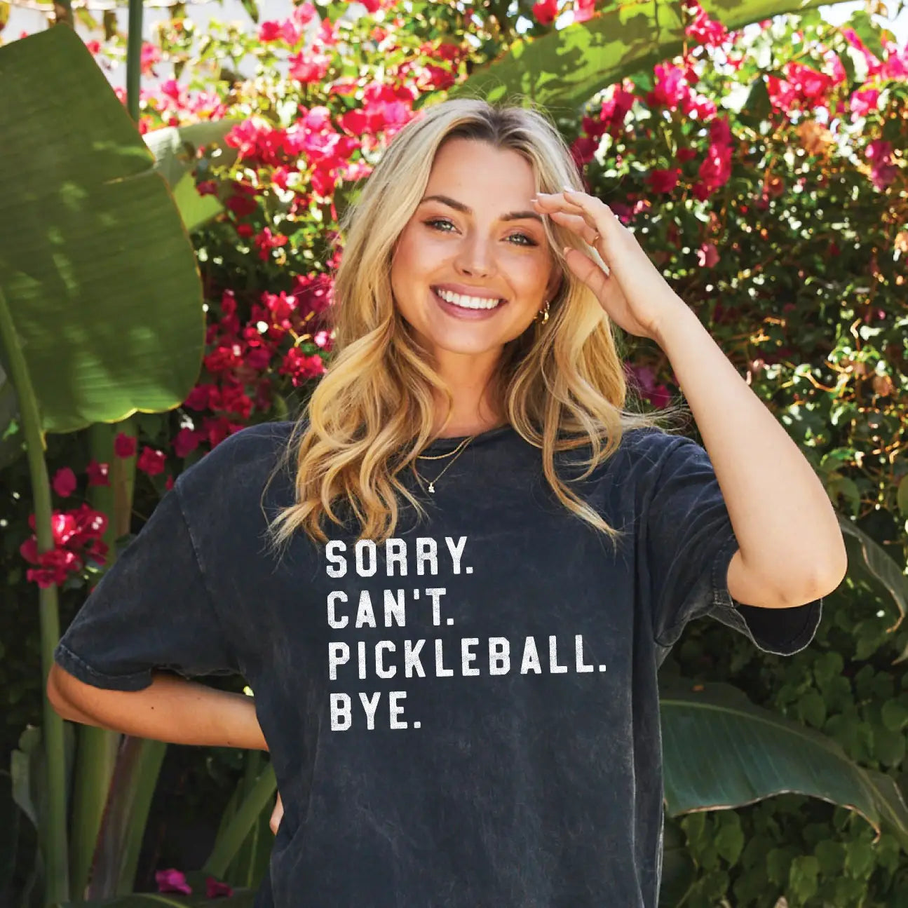 Sorry Can't Pickleball Bye Mineral Washed T-Shirt