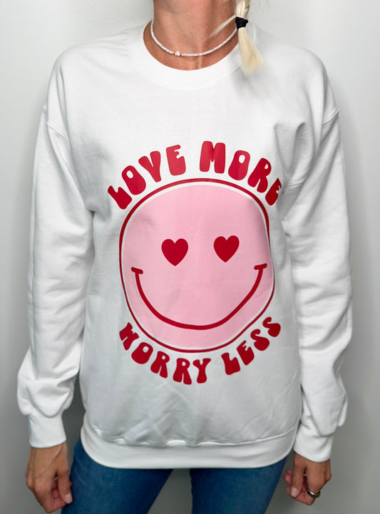 Love More, Worry Less Crew-Neck Sweatshirt