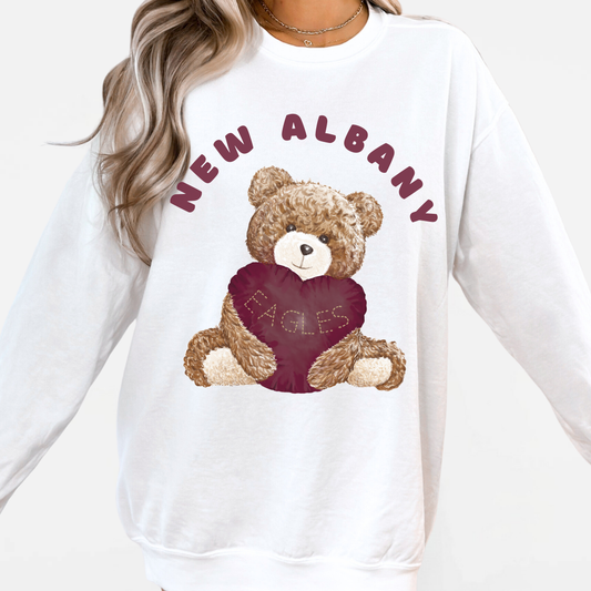 Campus Collection: Teddy Bear Crew Sweatshirt